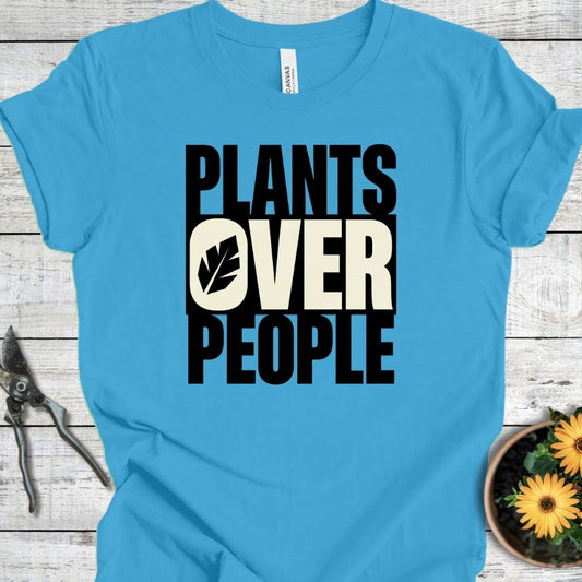 Printify T-Shirt Aqua / S Plants Over People T-Shirt