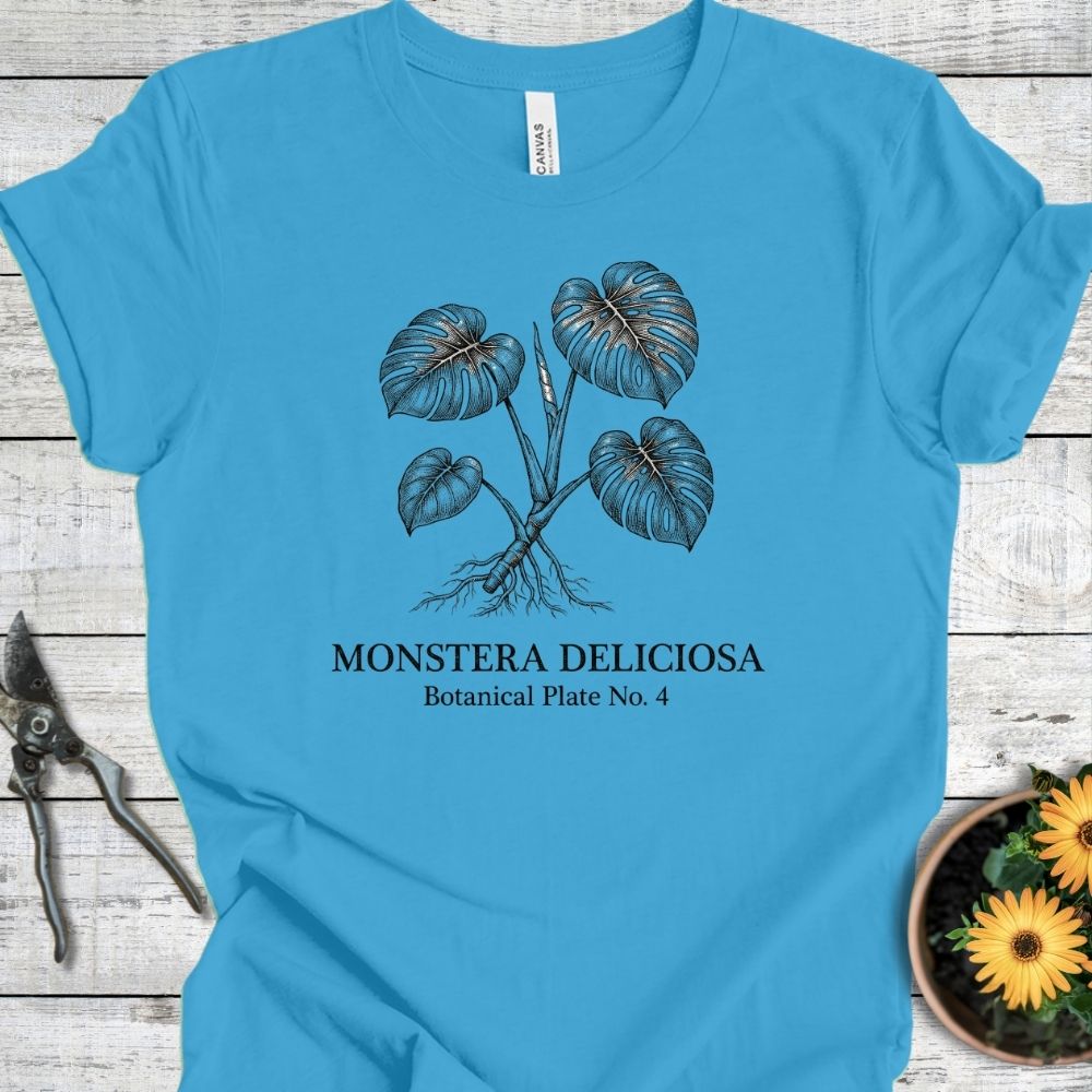 Printify T-Shirt Aqua / S Vintage Monstera T-Shirt