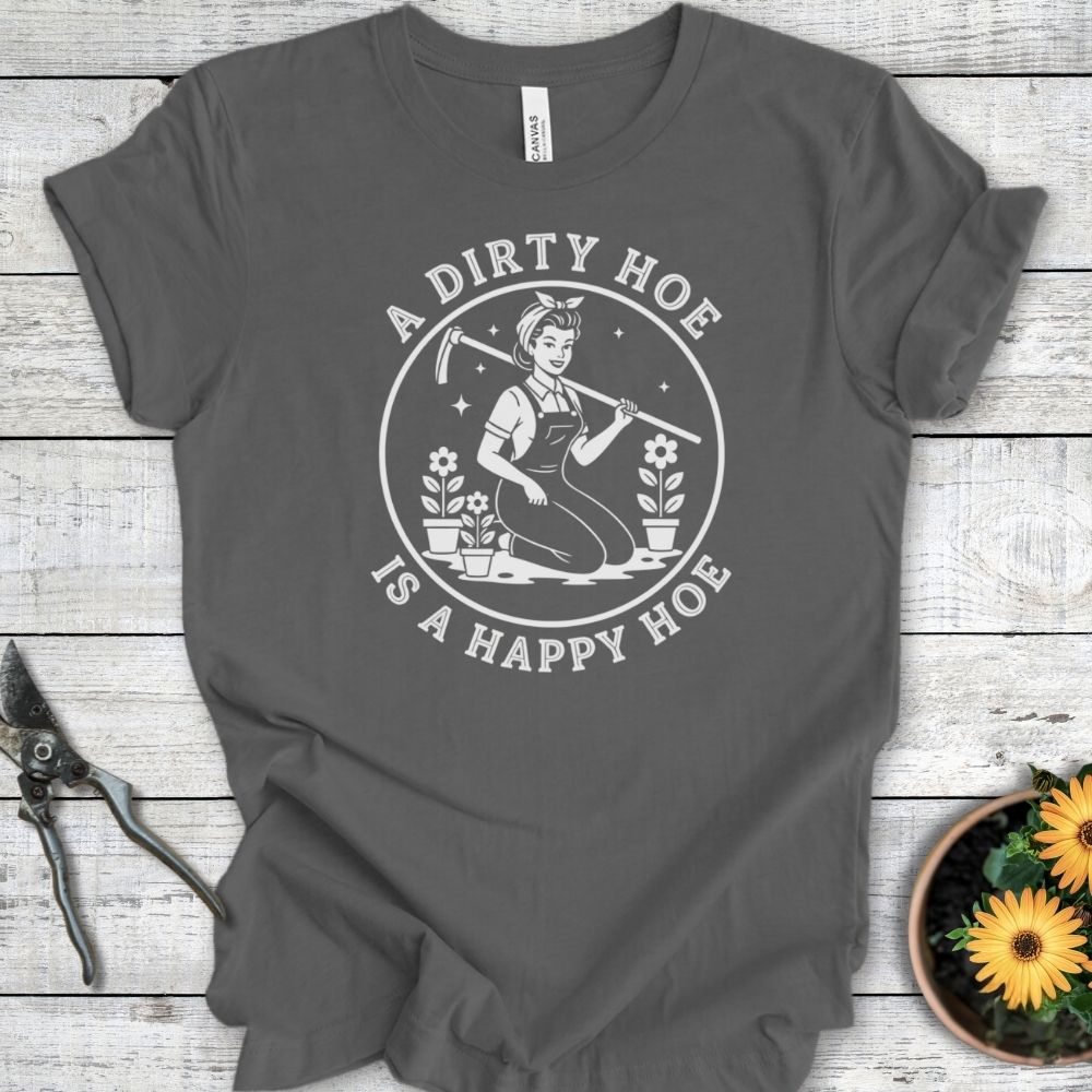 Printify T-Shirt Asphalt / S A Happy Hoe