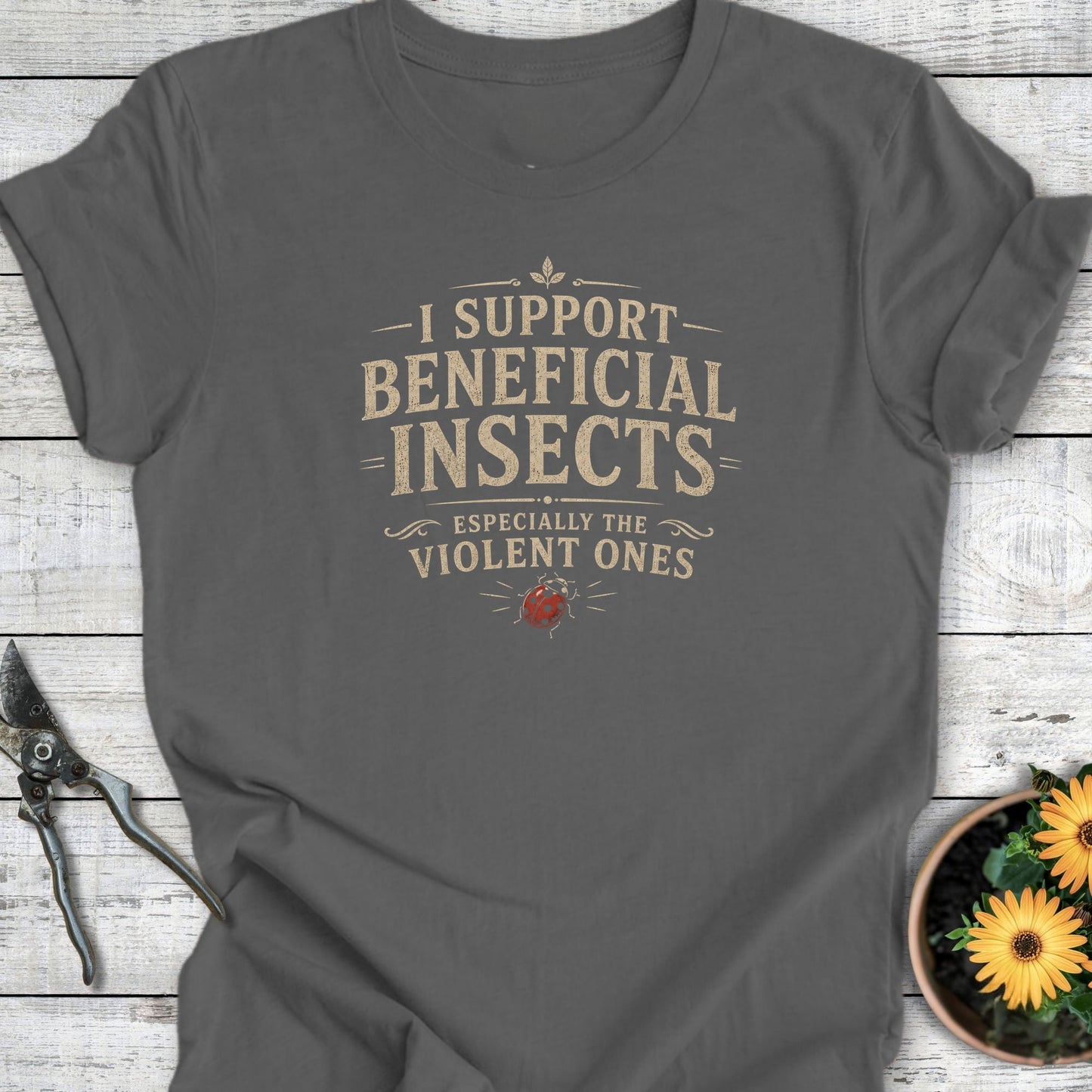 Printify T-Shirt Asphalt / S Beneficial Insects T-Shirt