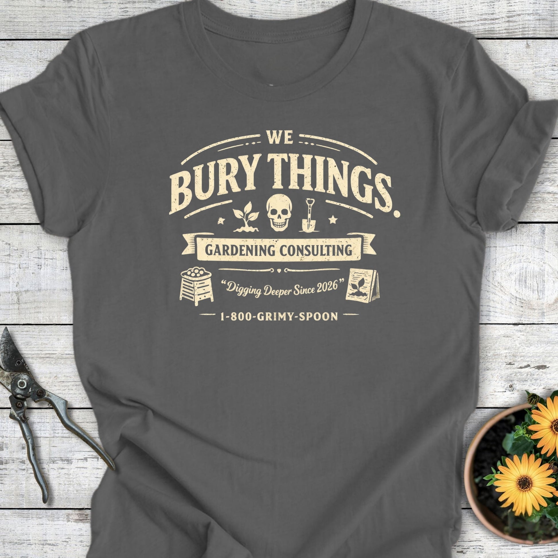 Printify T-Shirt Asphalt / S Bury Things Co. T-Shirt