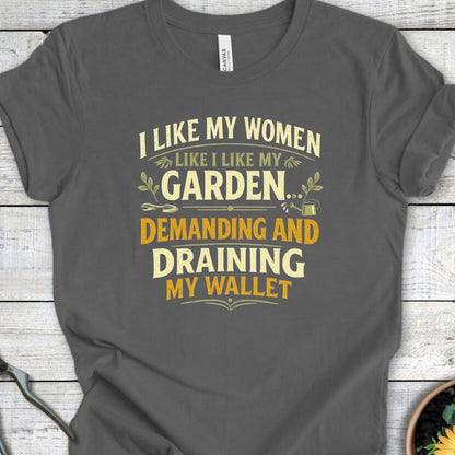 Printify T-Shirt Asphalt / S Demanding and Draining T-Shirt