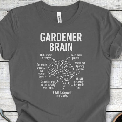 Printify T-Shirt Asphalt / S Gardener Brain