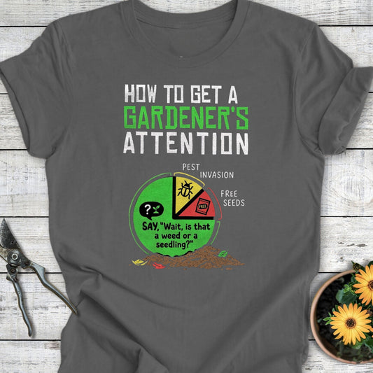 Printify T-Shirt Asphalt / S Gardener's Attention T-Shirt