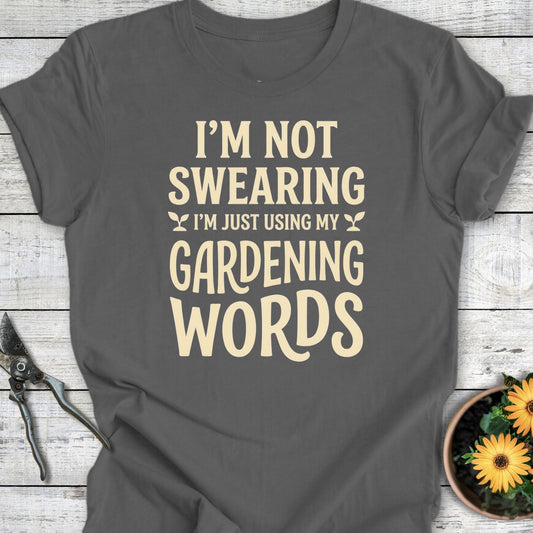Printify T-Shirt Asphalt / S Gardening Words T-Shirt