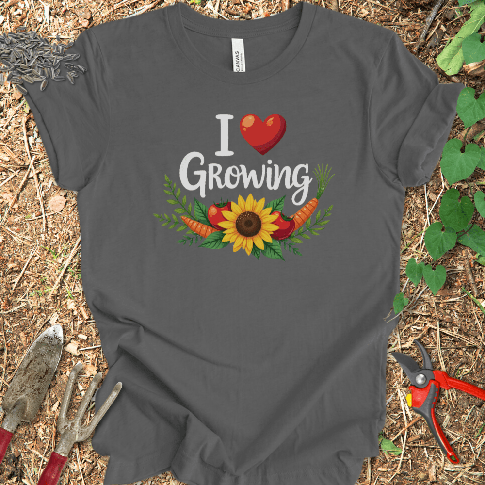 Printify T-Shirt Asphalt / S I Love Growing