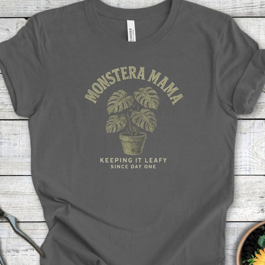 Printify T-Shirt Asphalt / S Monstera Mama T-Shirt