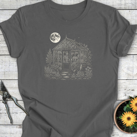 Printify T-Shirt Asphalt / S Moonlit Greenhouse T-Shirt