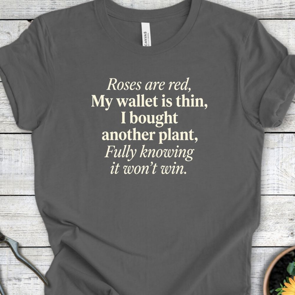 Printify T-Shirt Asphalt / S My Wallet is Thin T-Shirt