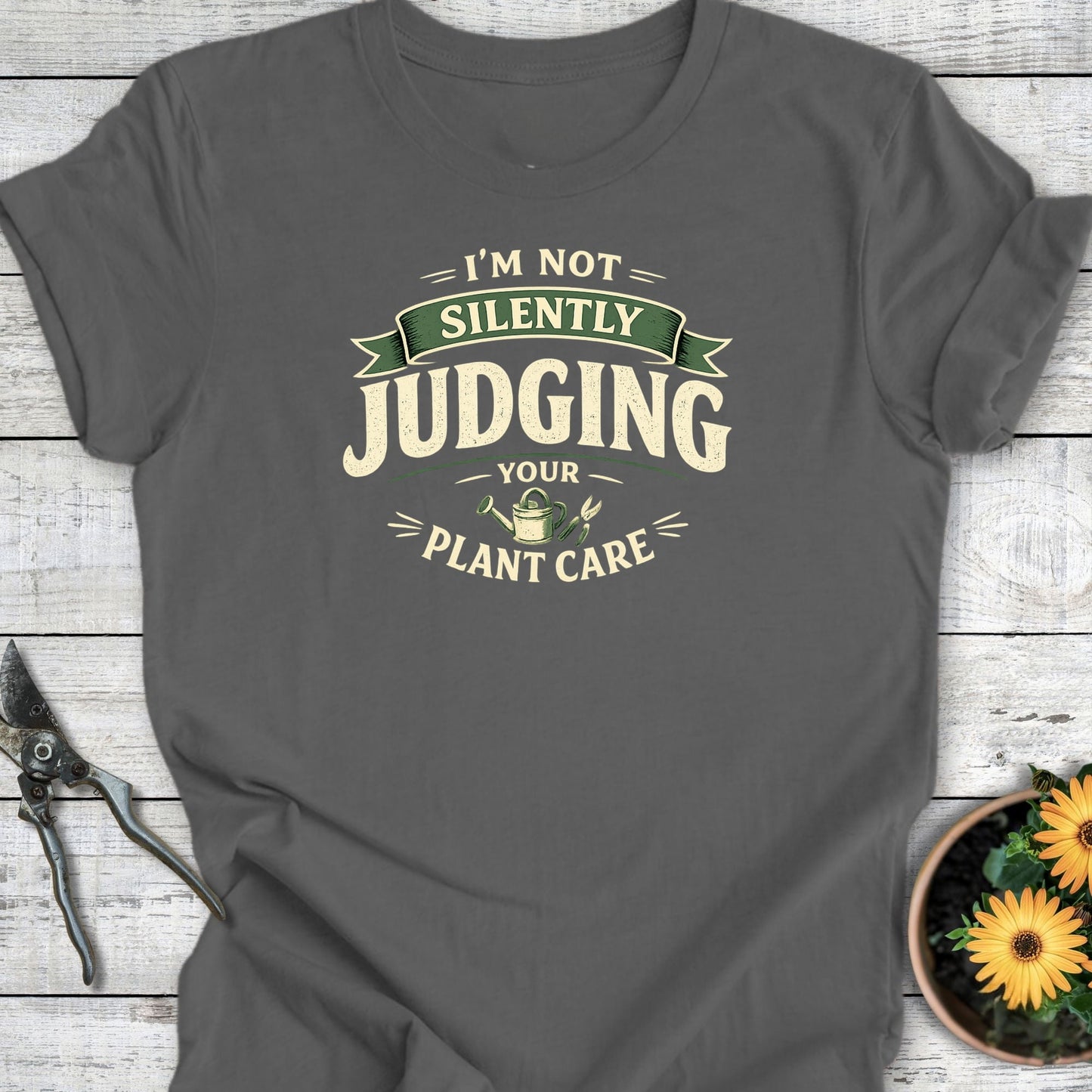 Printify T-Shirt Asphalt / S Not Silently Judging T-Shirt
