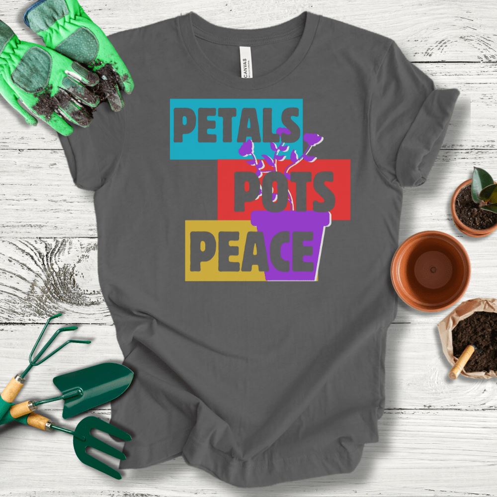 Printify T-Shirt Asphalt / S Petals Pots and Peace