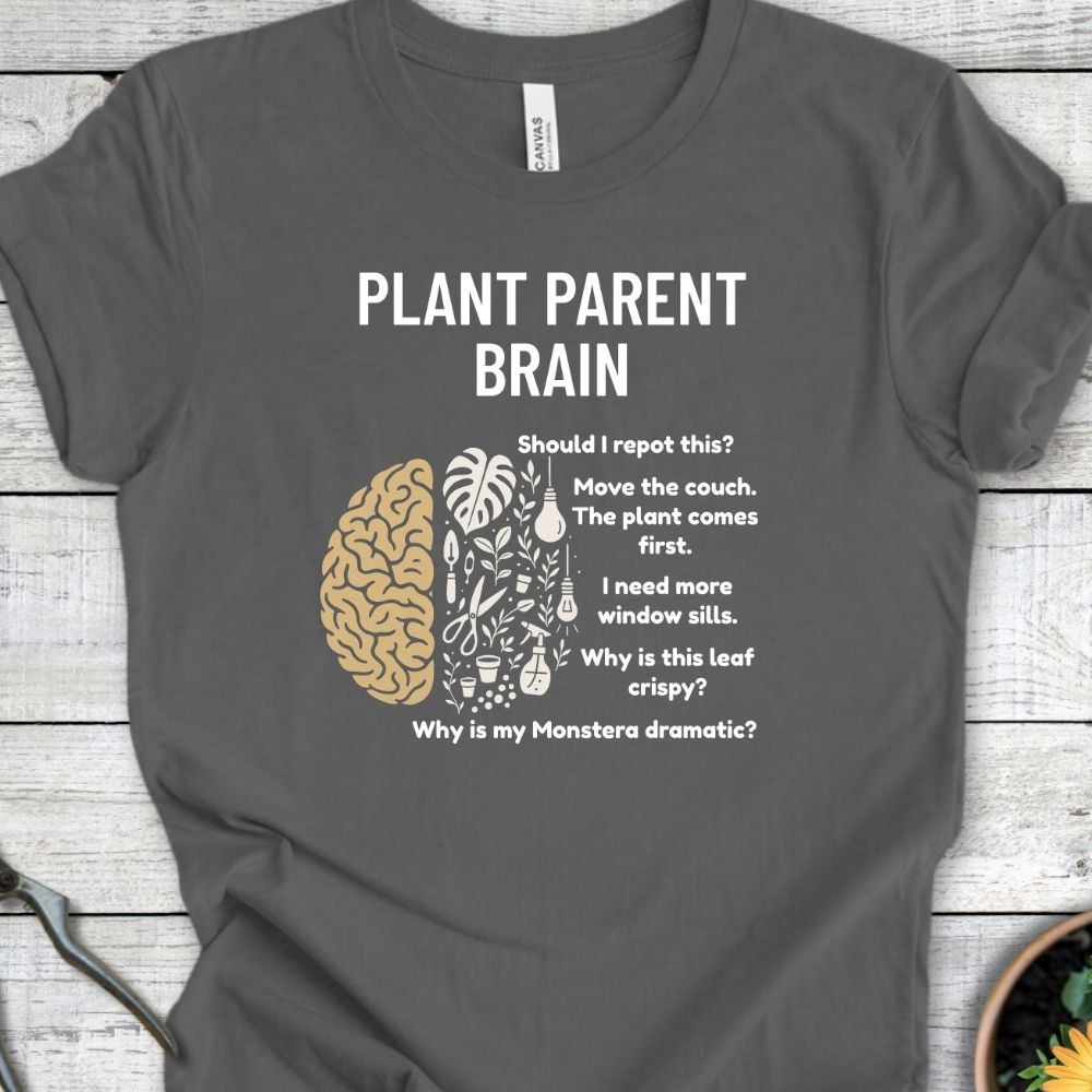 Printify T-Shirt Asphalt / S Plant Parent Brain