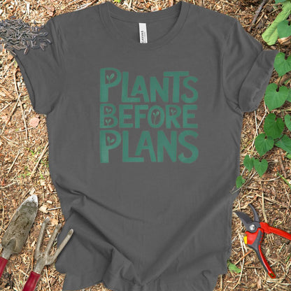 Printify T-Shirt Asphalt / S Plants Before Plans