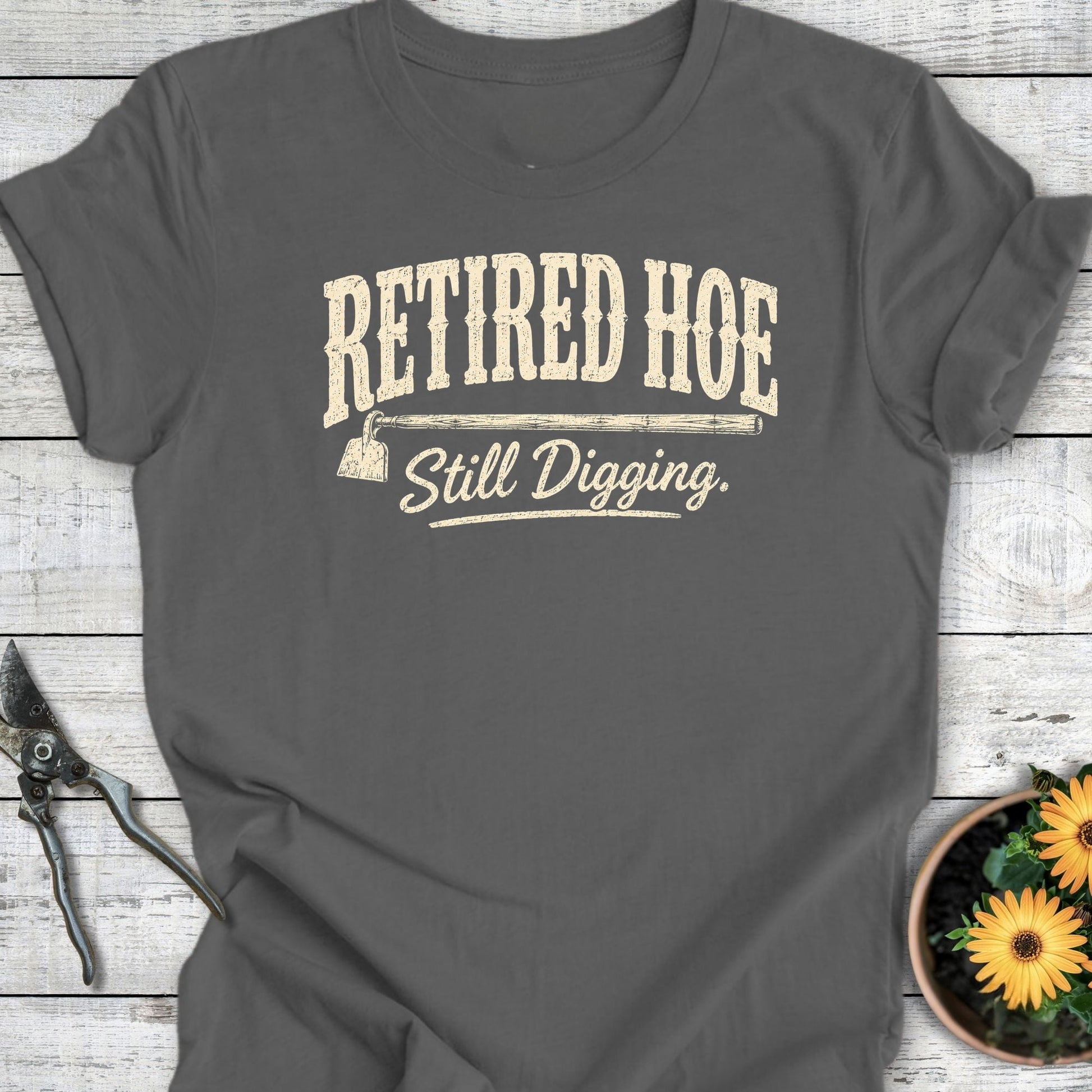 Printify T-Shirt Asphalt / S Retired Hoe T-Shirt