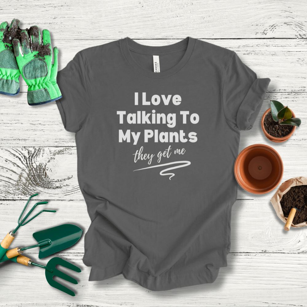 Printify T-Shirt Asphalt / S Talking To My Plants T-Shirt