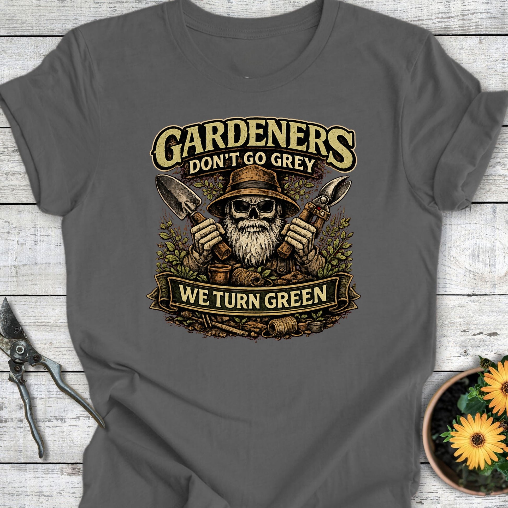 Printify T-Shirt Asphalt / S We Turn Green T-Shirt