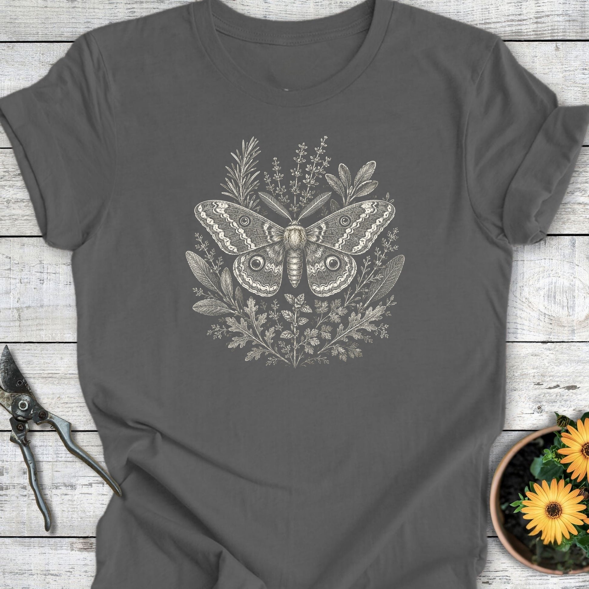Printify T-Shirt Asphalt / S Woodland Moth T-Shirt