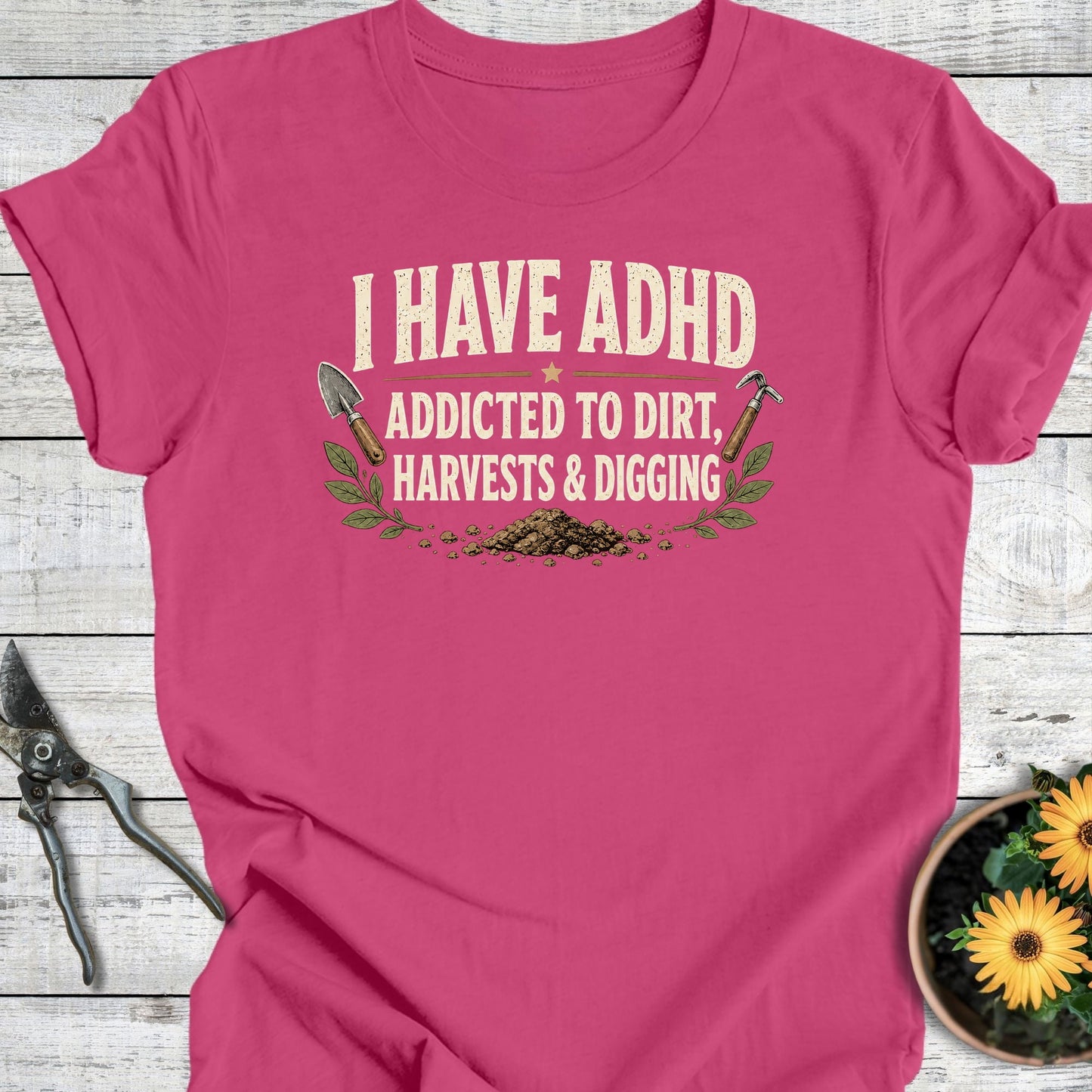 Printify T-Shirt Berry / S ADHD T-Shirt