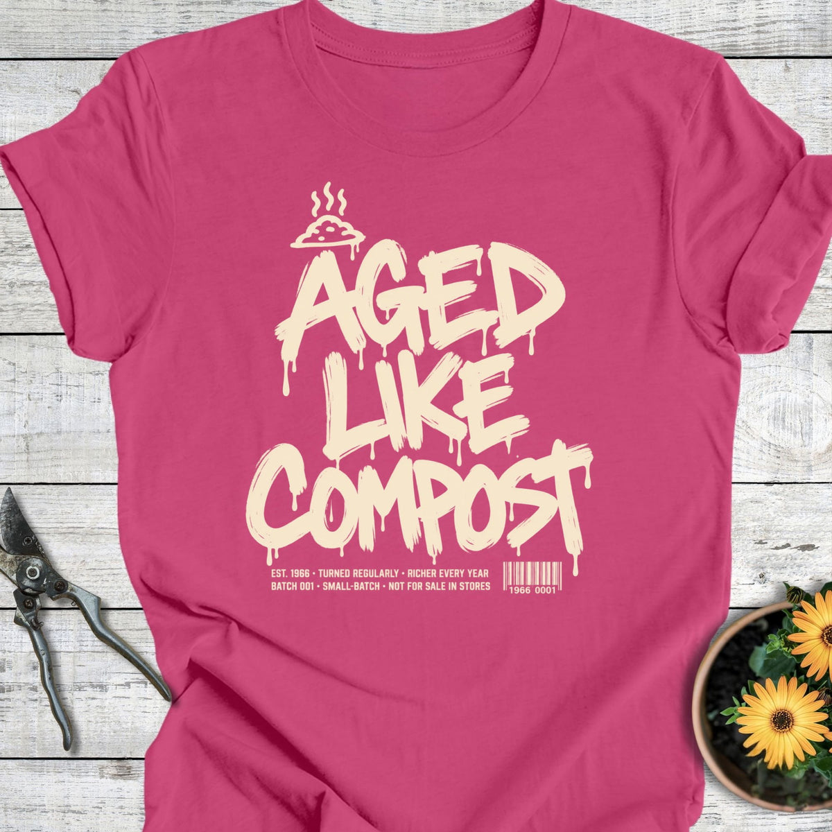 Printify T-Shirt Berry / S Aged Like Compost T-Shirt
