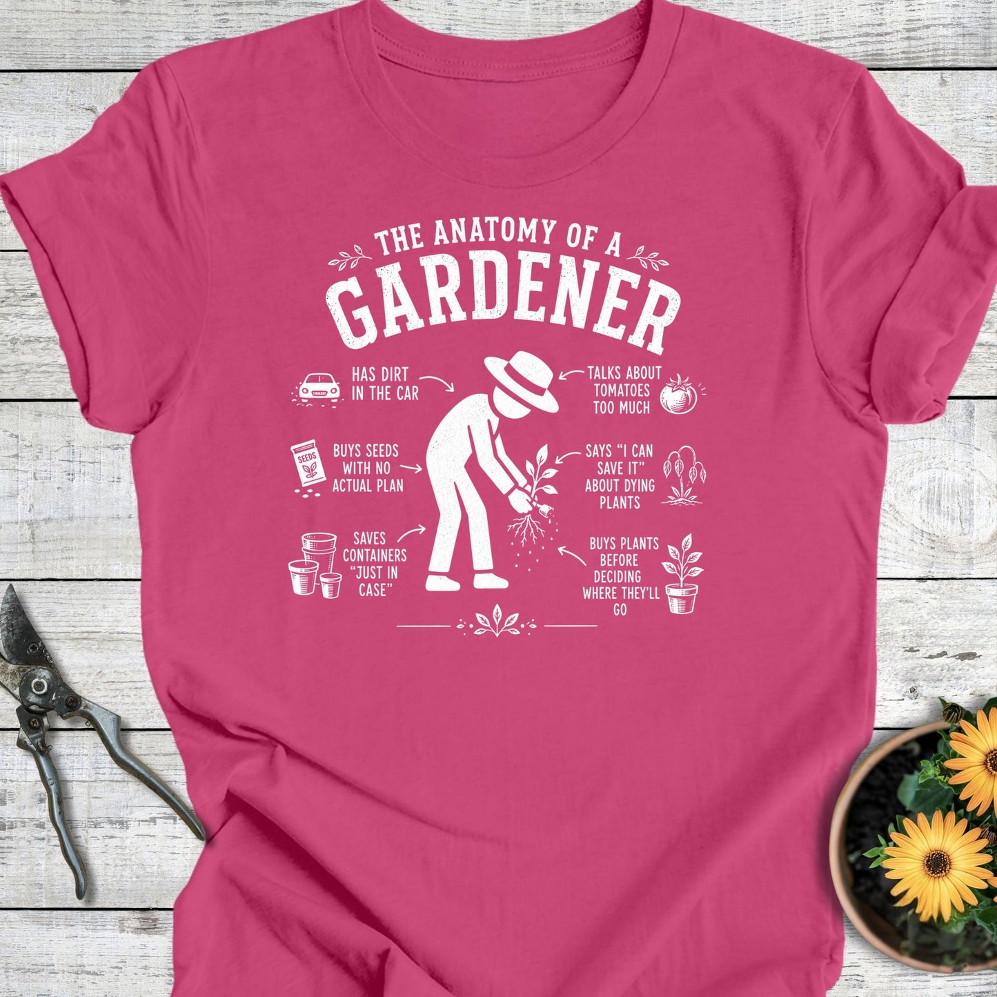 Printify T-Shirt Berry / S Anatomy of a Gardener T-Shirt