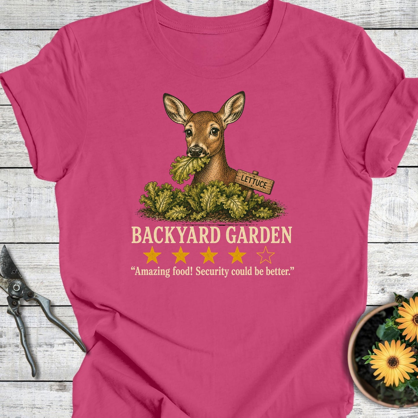 Printify T-Shirt Berry / S Backyard Garden T-Shirt