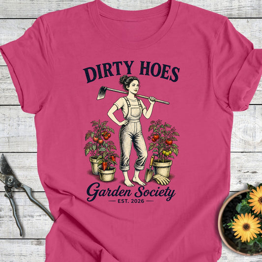 Printify T-Shirt Berry / S Dirty Hoes Garden Society T-Shirt