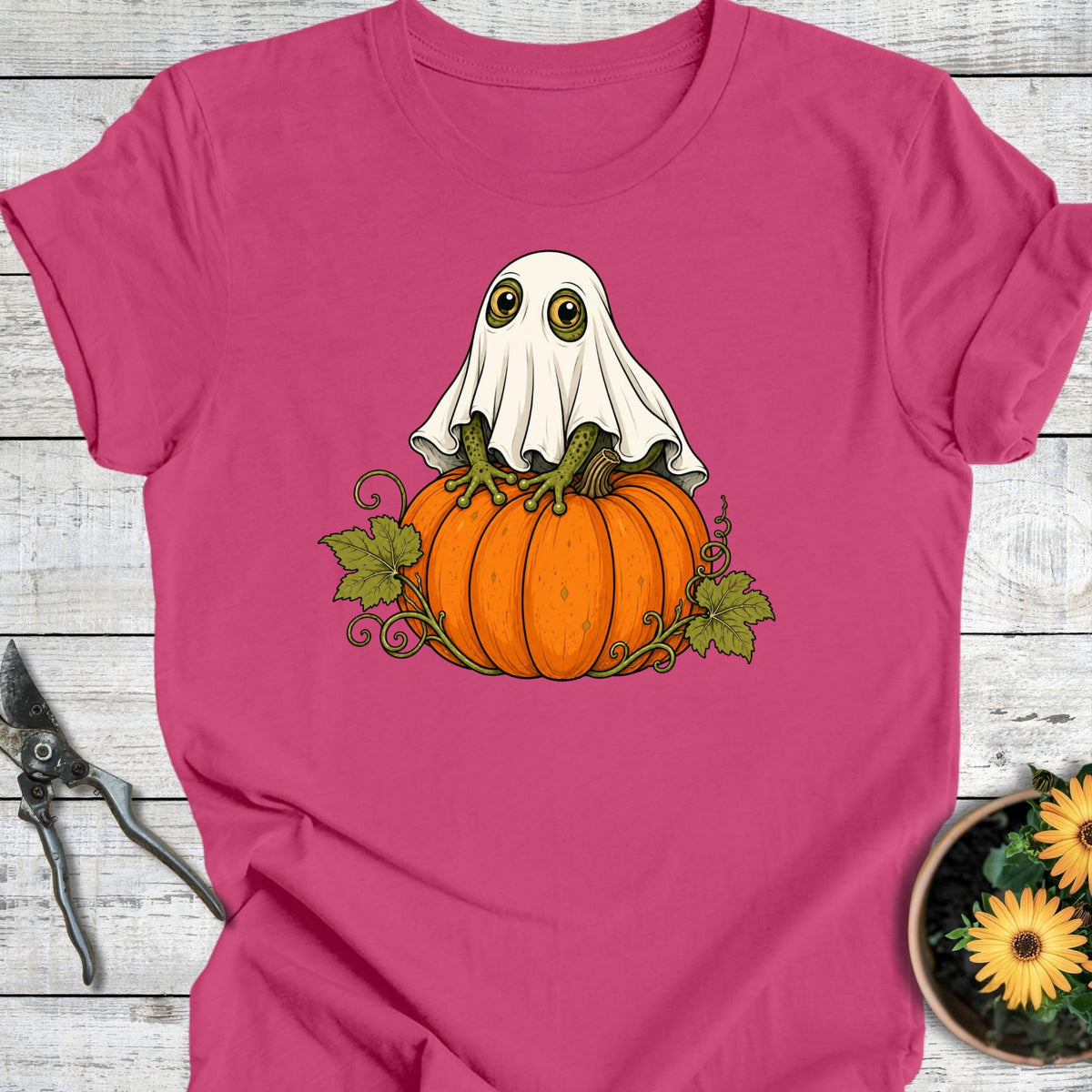 Printify T-Shirt Berry / S Garden Ghost T-Shirt