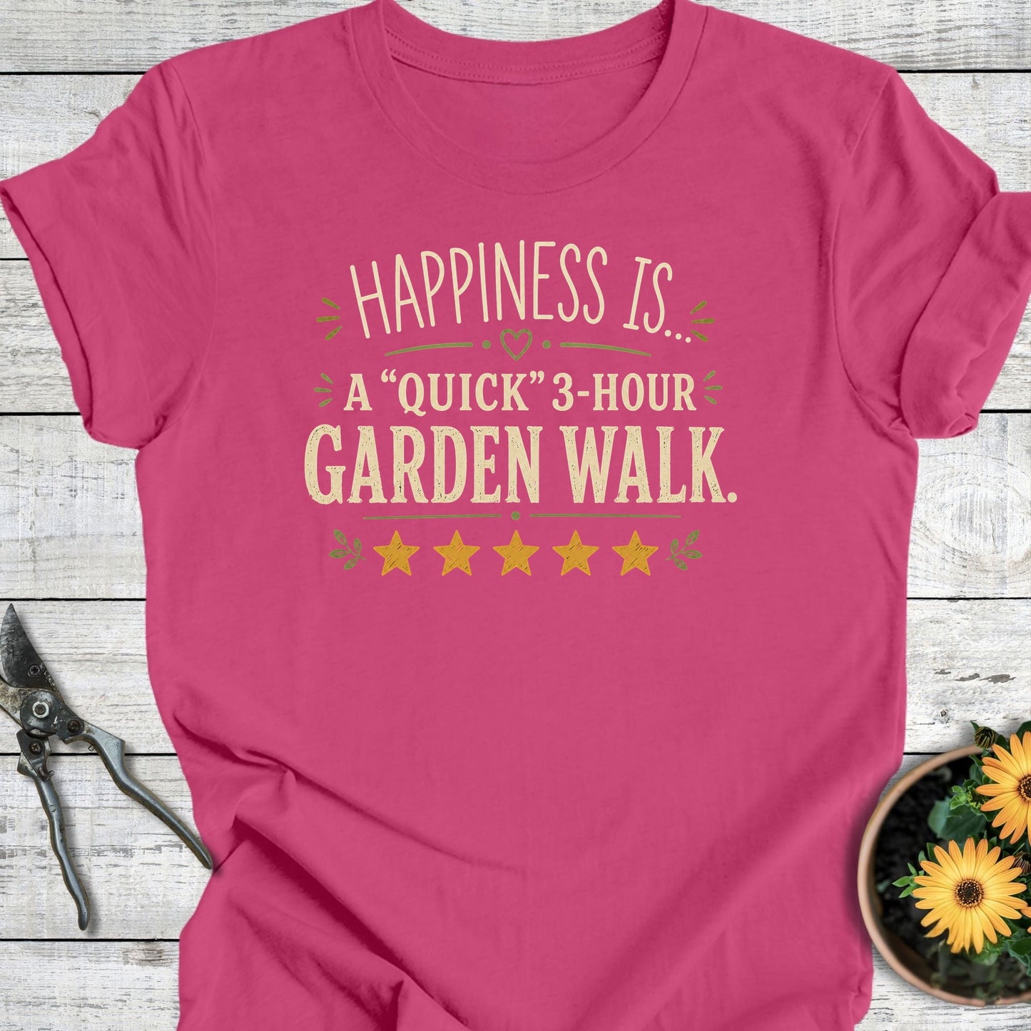 Printify T-Shirt Berry / S Garden Walk T-Shirt