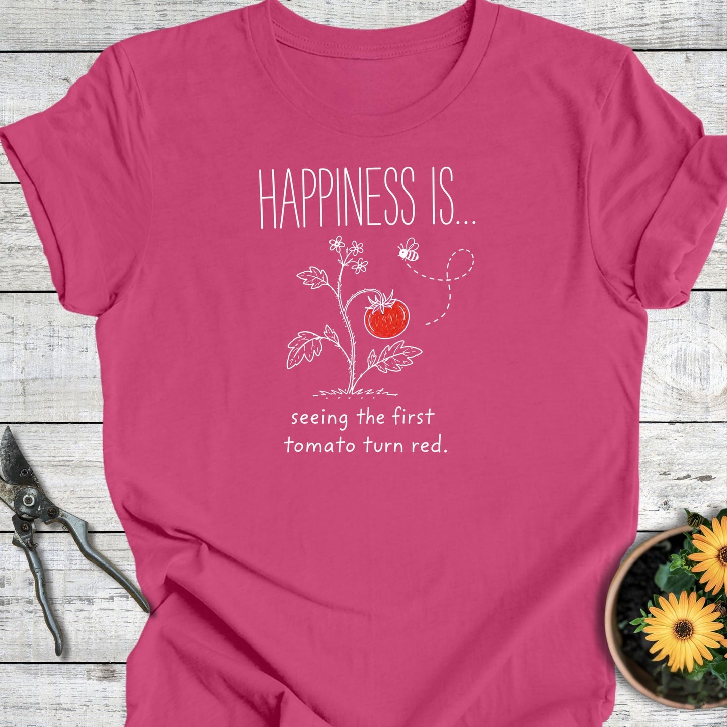 Printify T-Shirt Berry / S Happiness is a Tomato T-Shirt