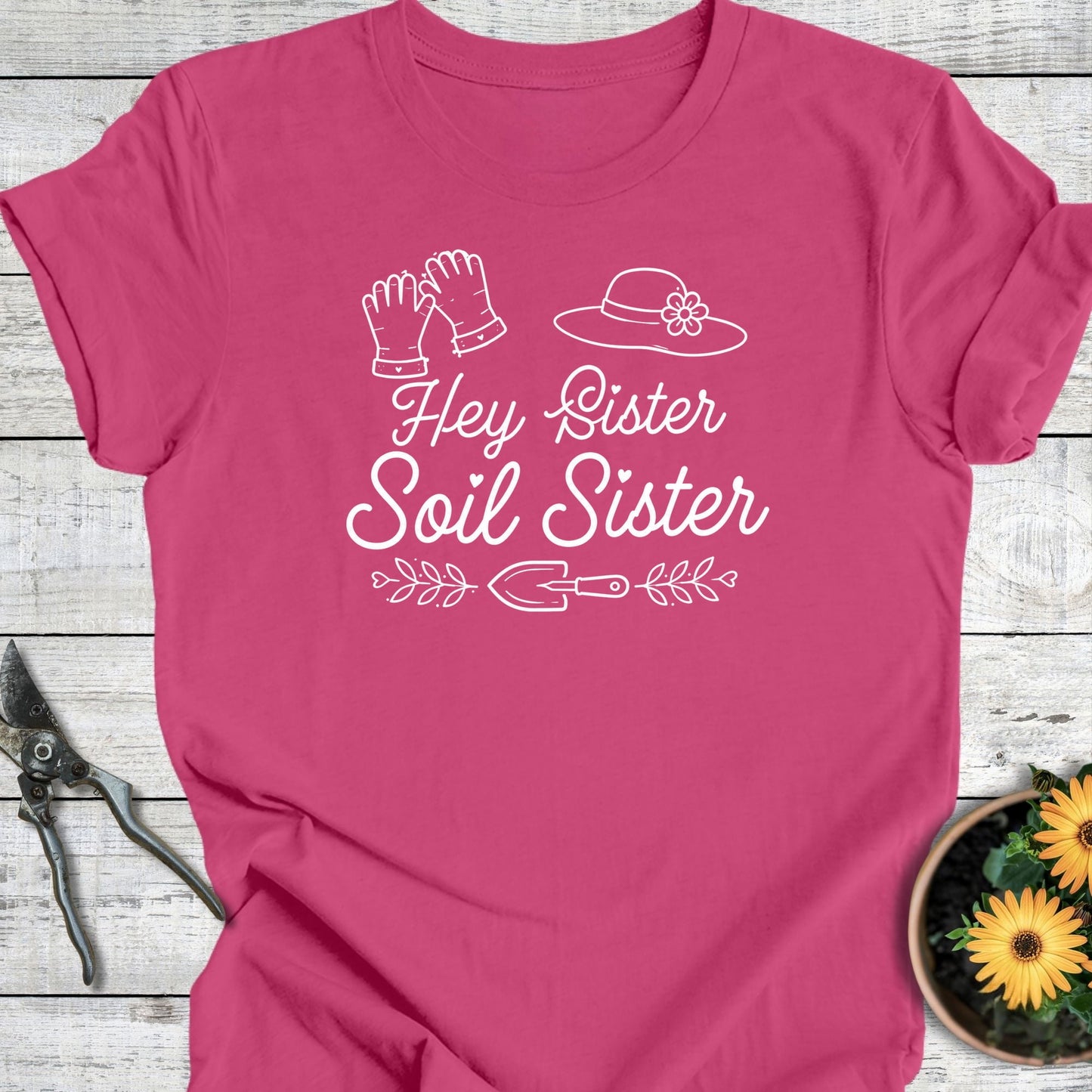 Printify T-Shirt Berry / S Hey Sister T-Shirt