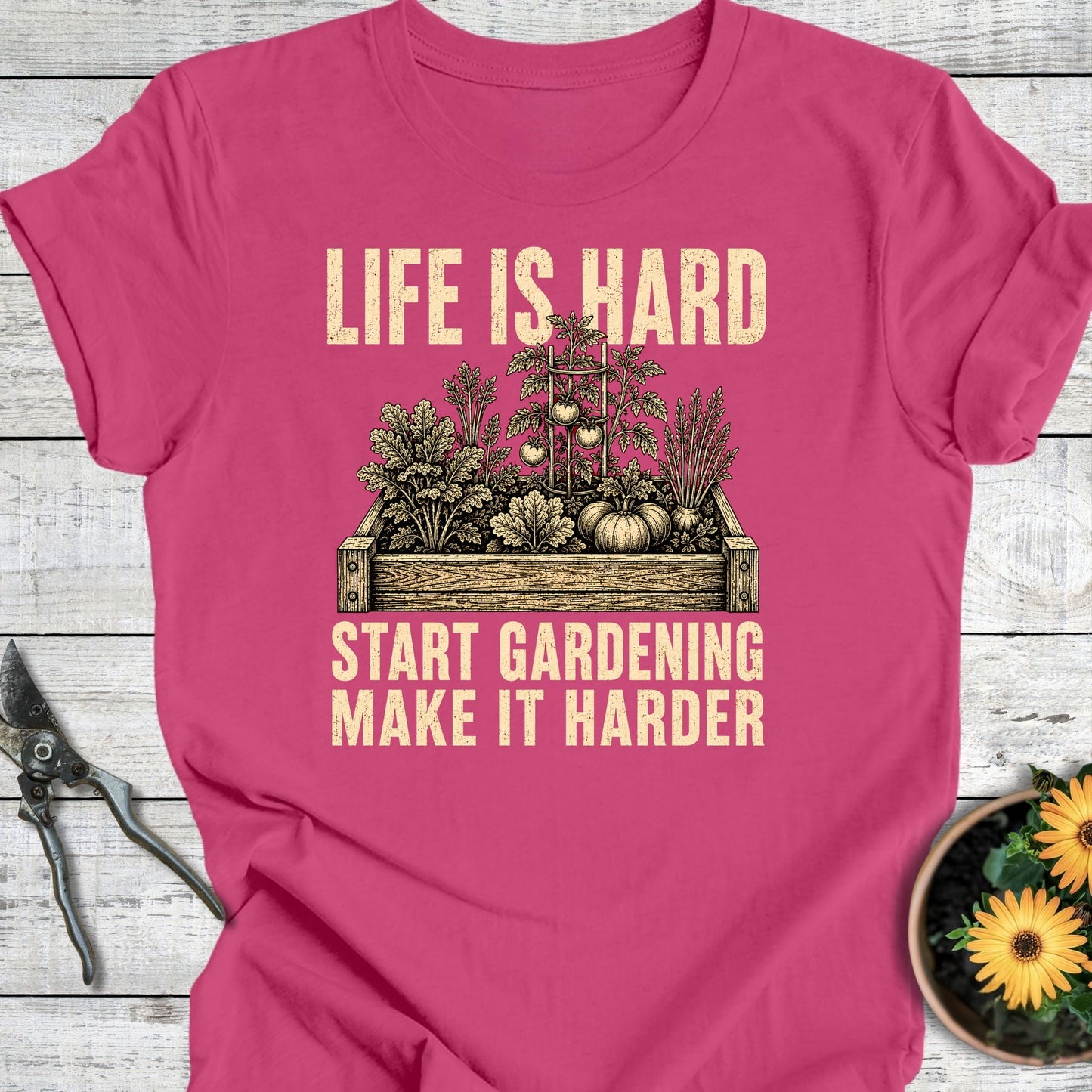 Printify T-Shirt Berry / S Life is Hard T-Shirt