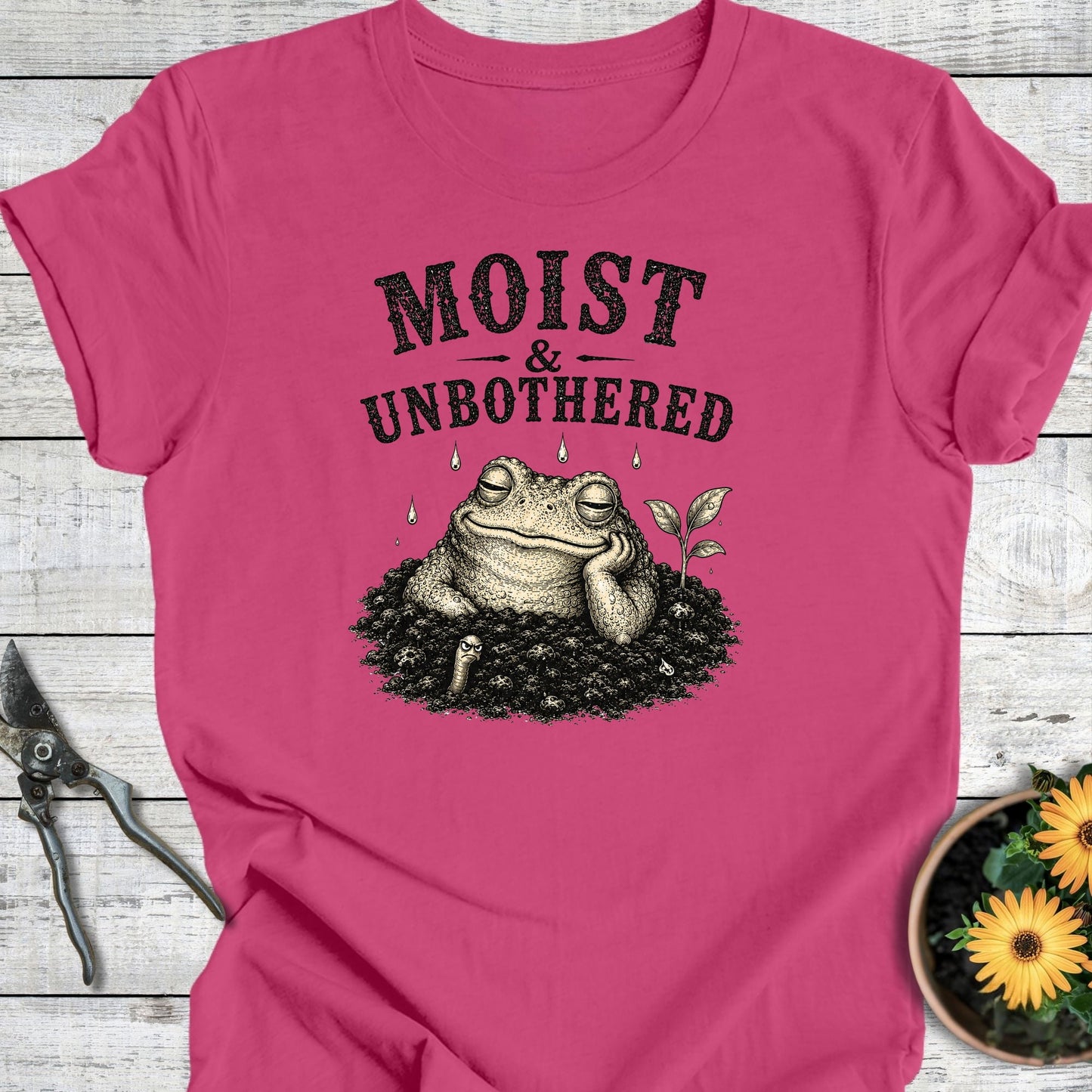 Printify T-Shirt Berry / S Moist & Unbothered T-Shirt