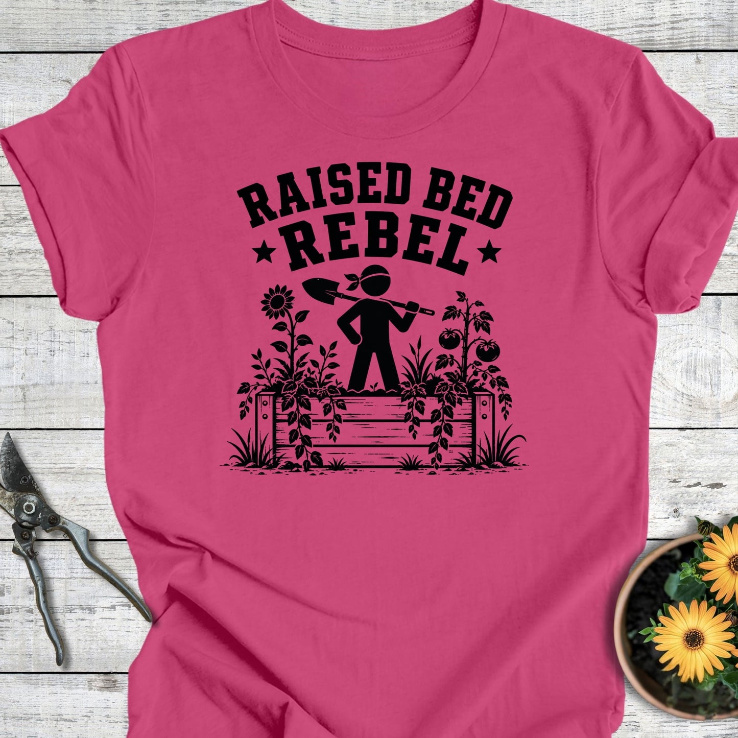 Printify T-Shirt Berry / S Raised Bed Rebel T-Shirt