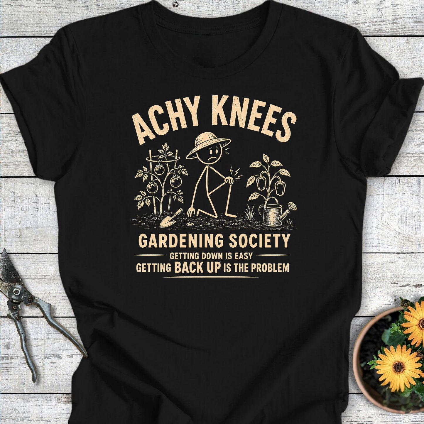Printify T-Shirt Black / S Achy Knees T-Shirt