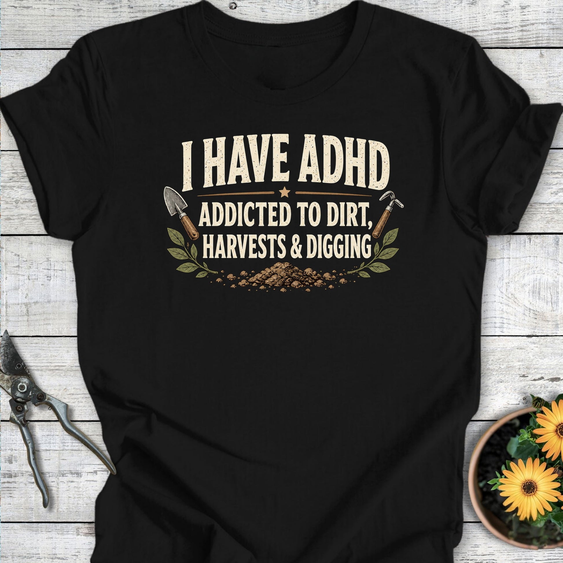 Printify T-Shirt Black / S ADHD T-Shirt