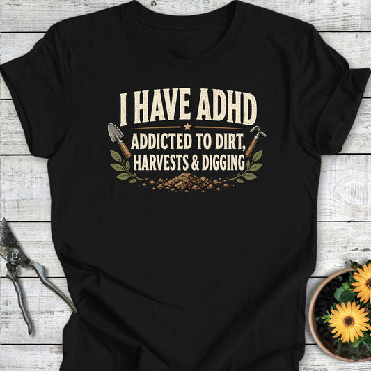 Printify T-Shirt Black / S ADHD T-Shirt