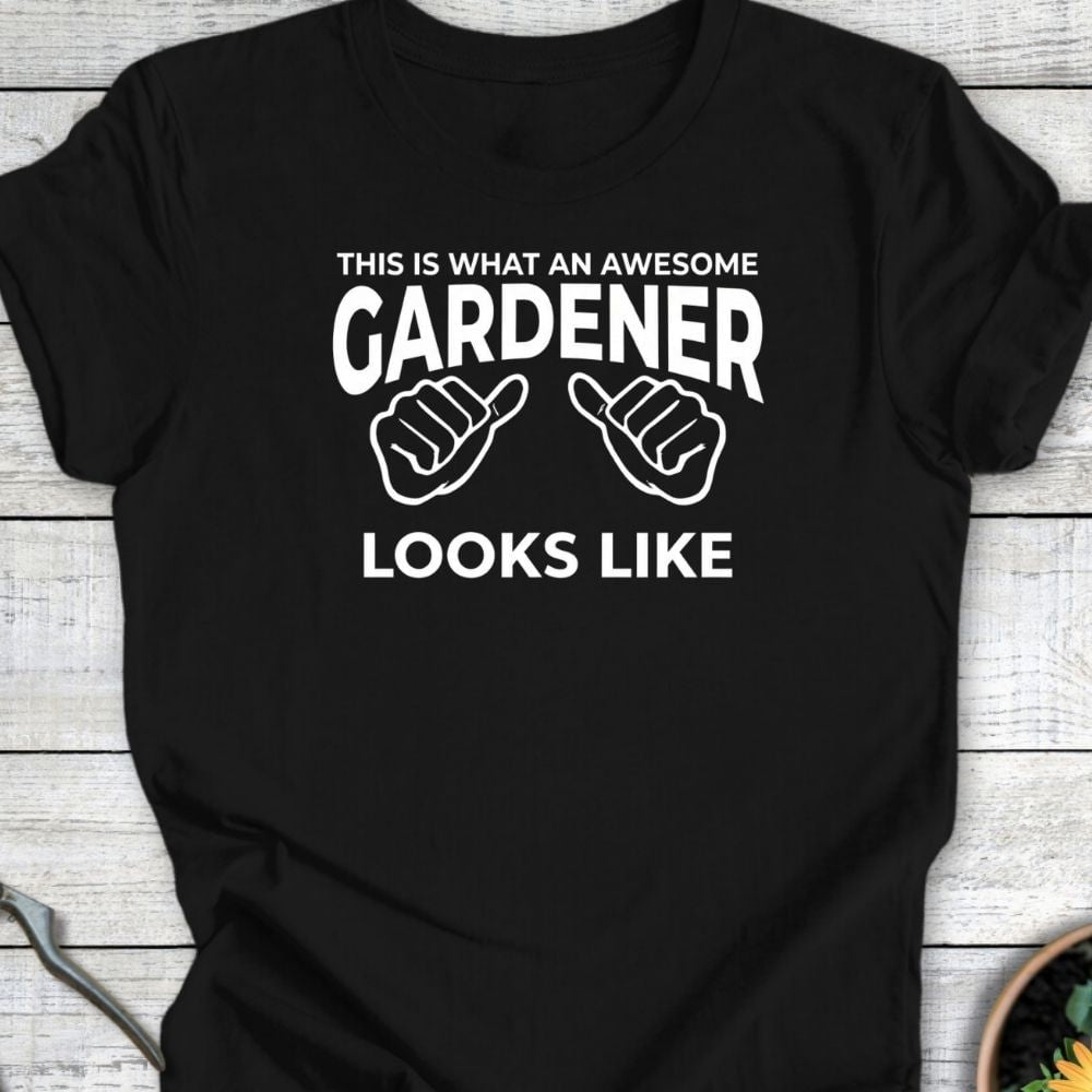Printify T-Shirt Black / S Awesome Gardener T-Shirt
