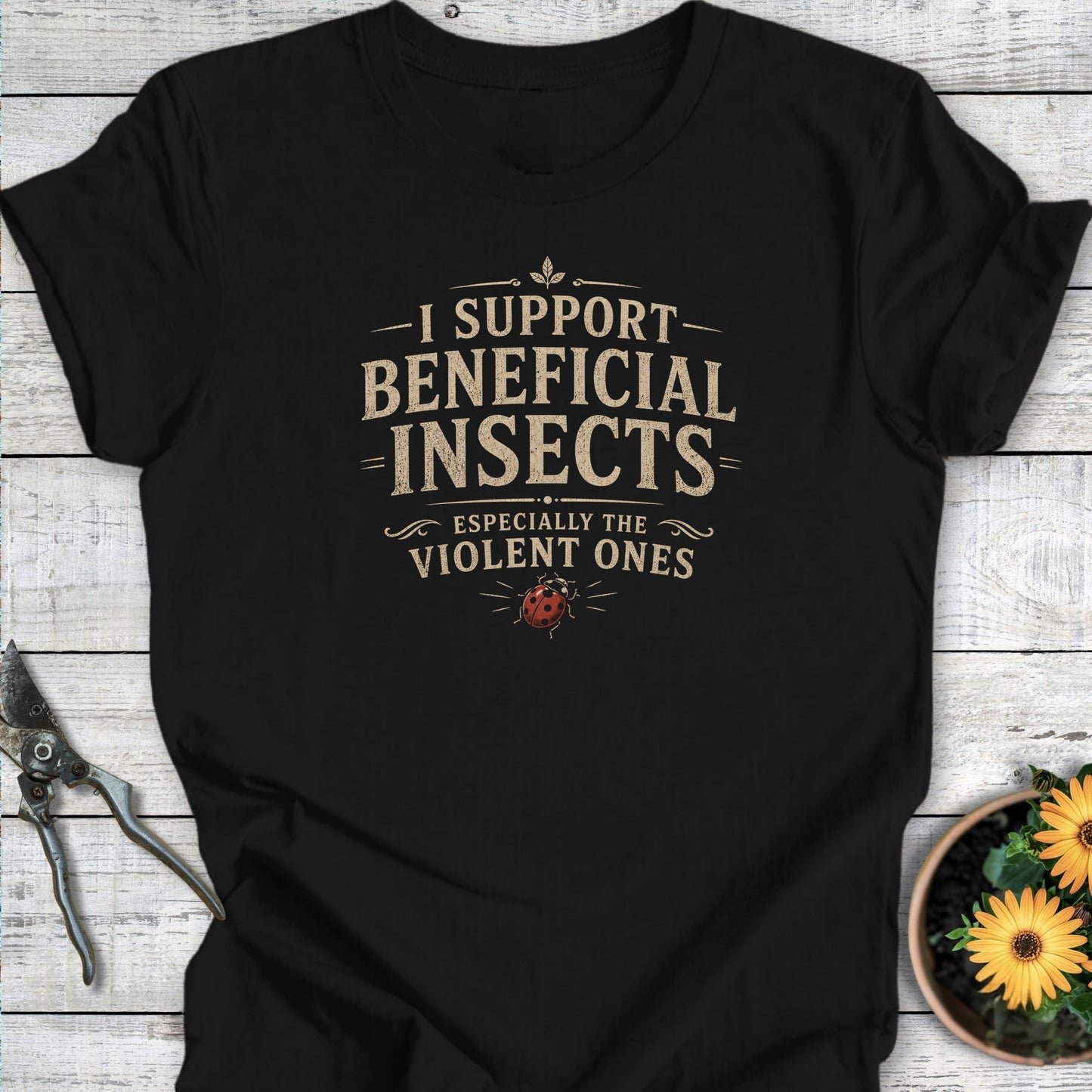 Printify T-Shirt Black / S Beneficial Insects T-Shirt