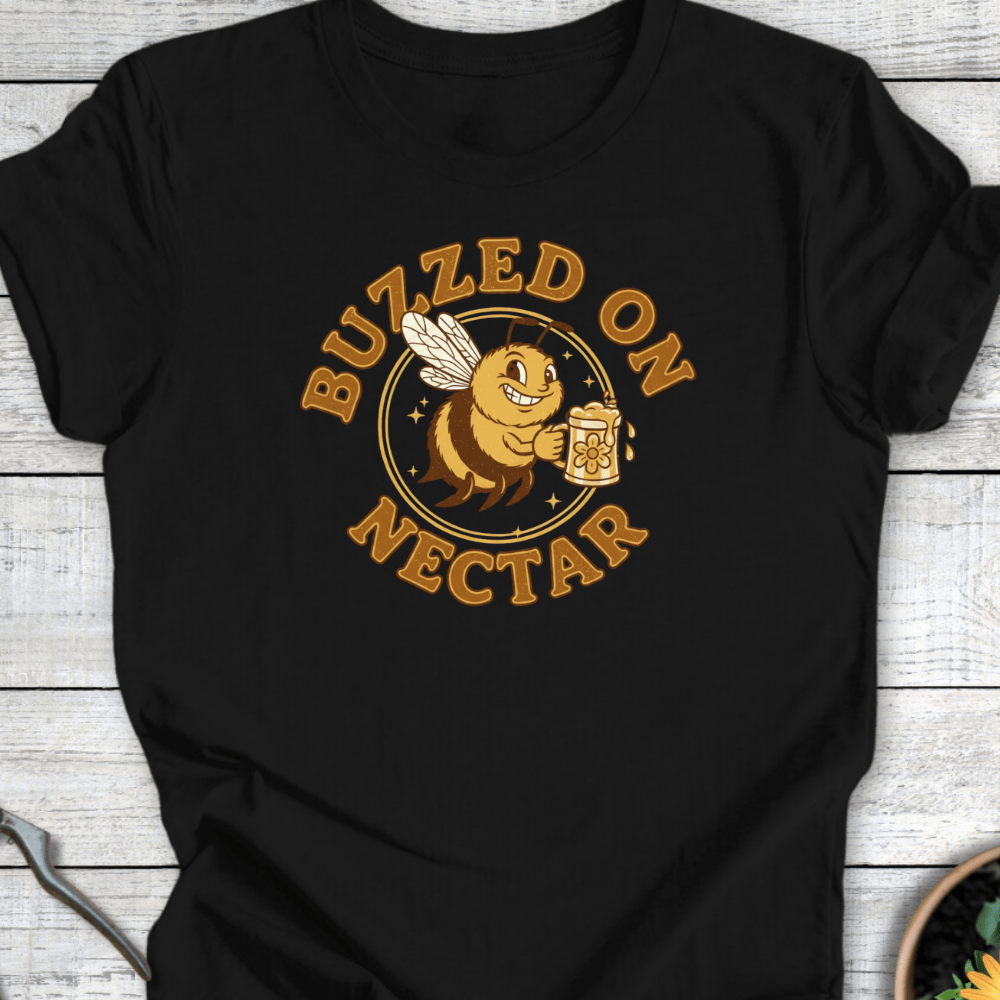 Printify T-Shirt Black / S Buzzed on Nectar