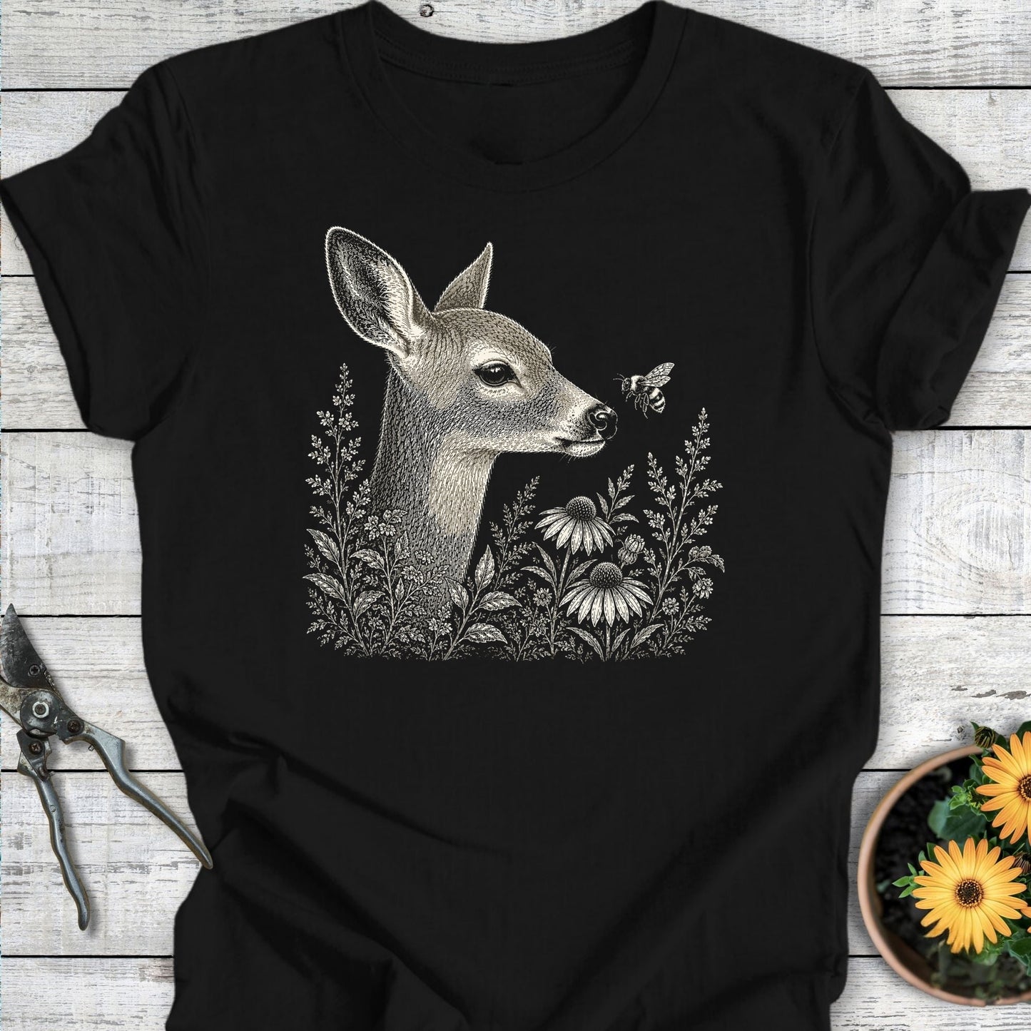 Printify T-Shirt Black / S Curious Doe T-Shirt