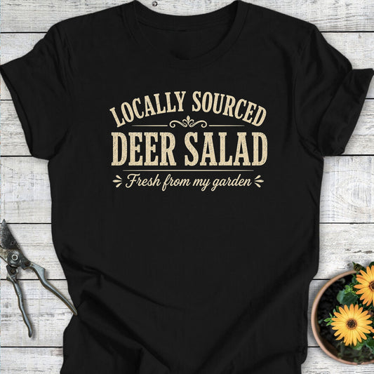 Printify T-Shirt Black / S Deer Salad II T-Shirt