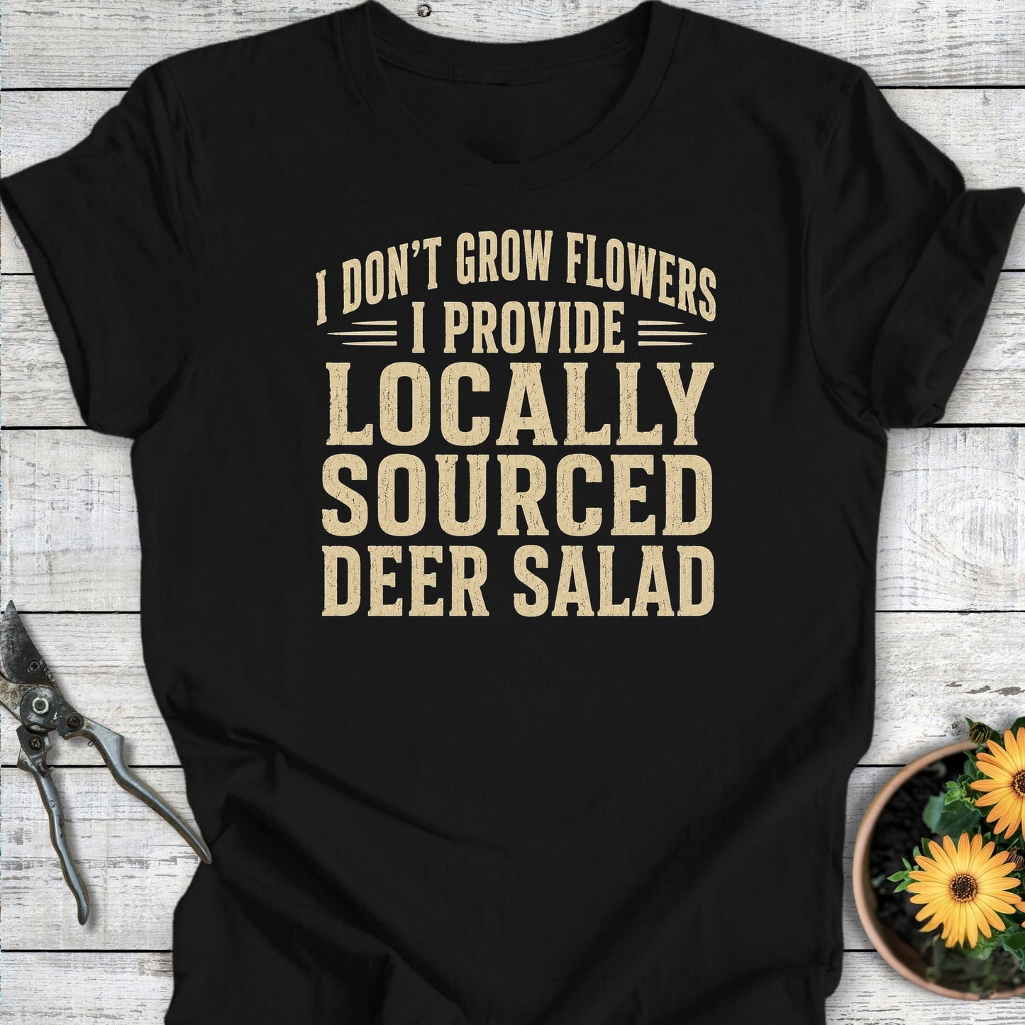 Printify T-Shirt Black / S Deer Salad T-Shirt
