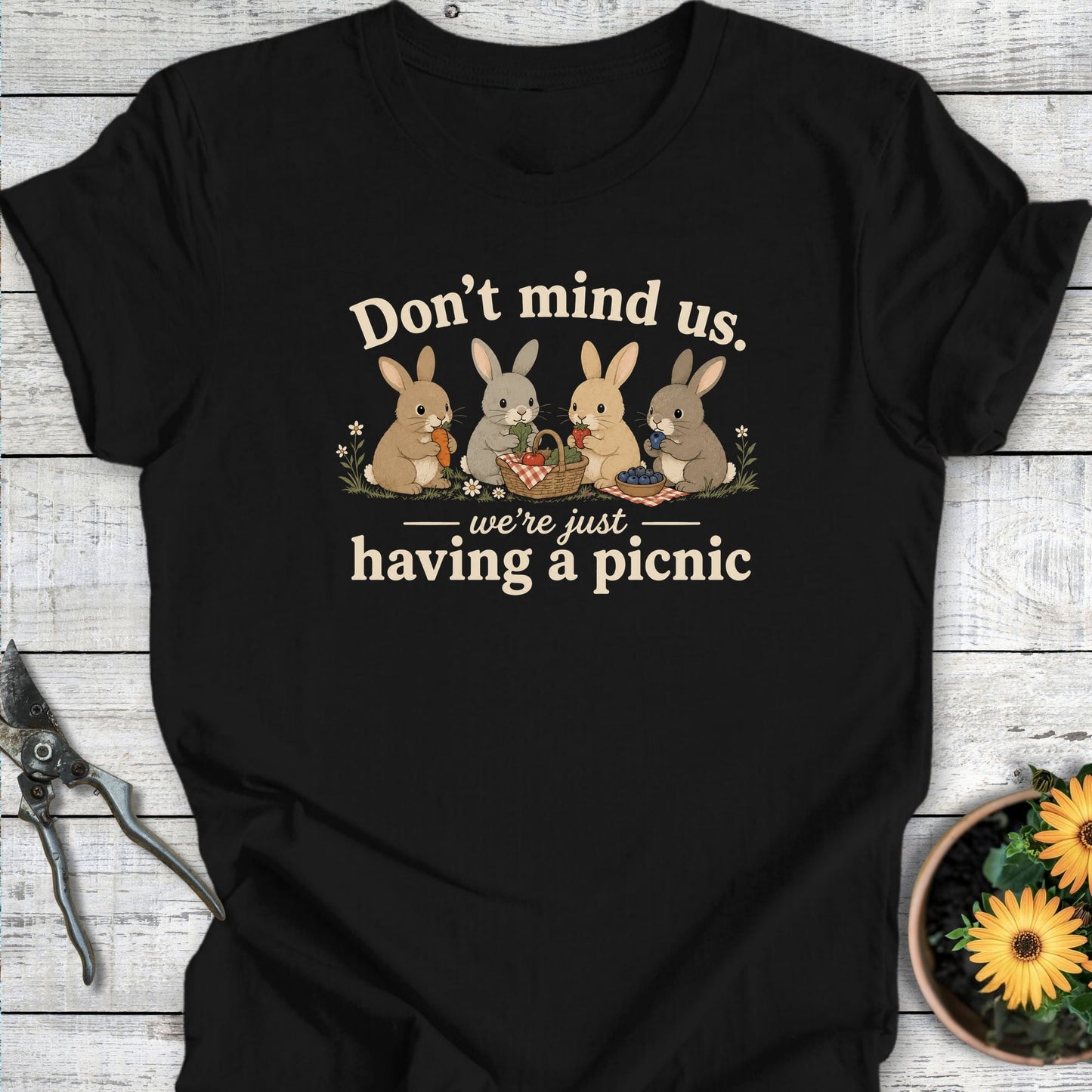 Printify T-Shirt Black / S Don't Mind Us T-Shirt
