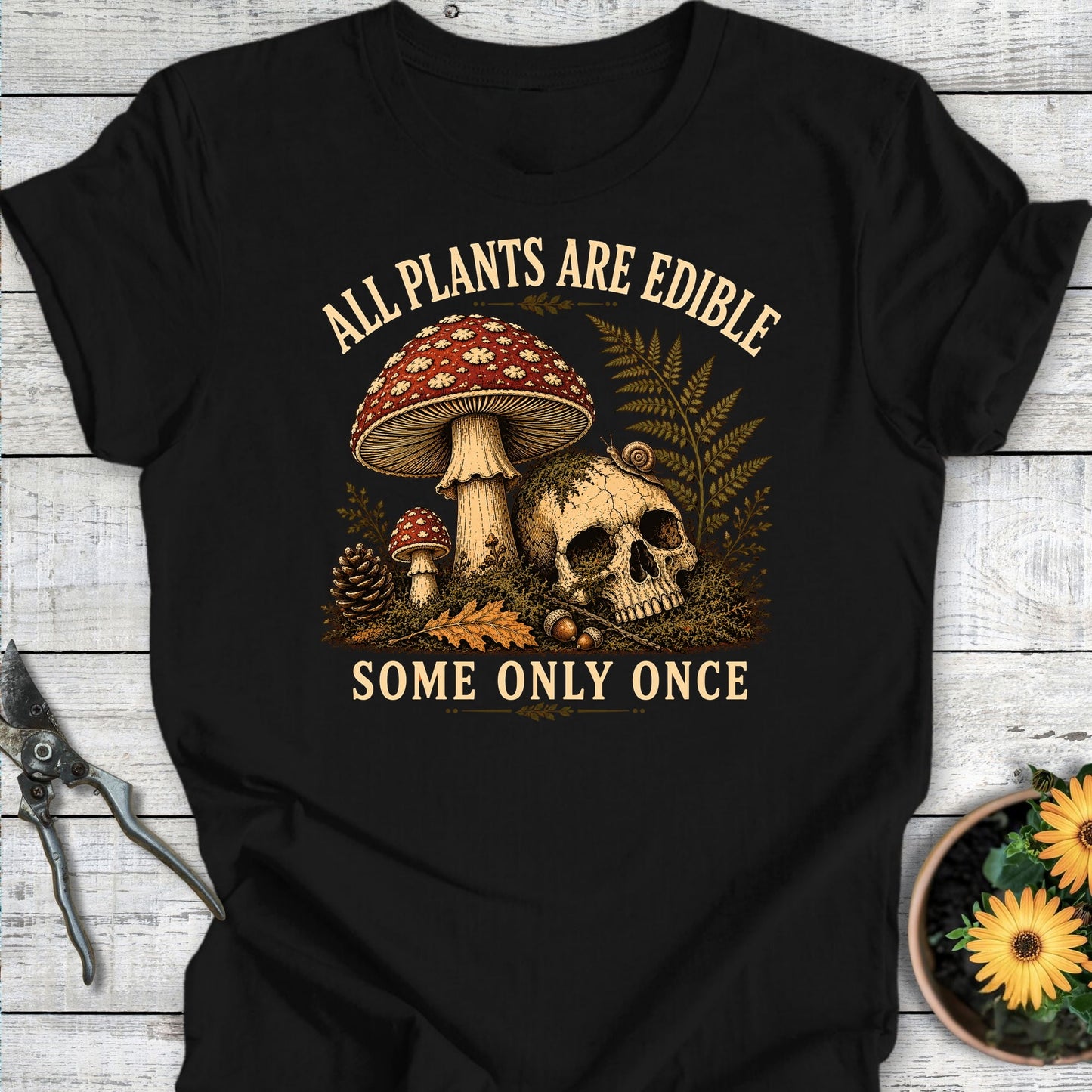 Printify T-Shirt Black / S Edible Plants T-Shirt