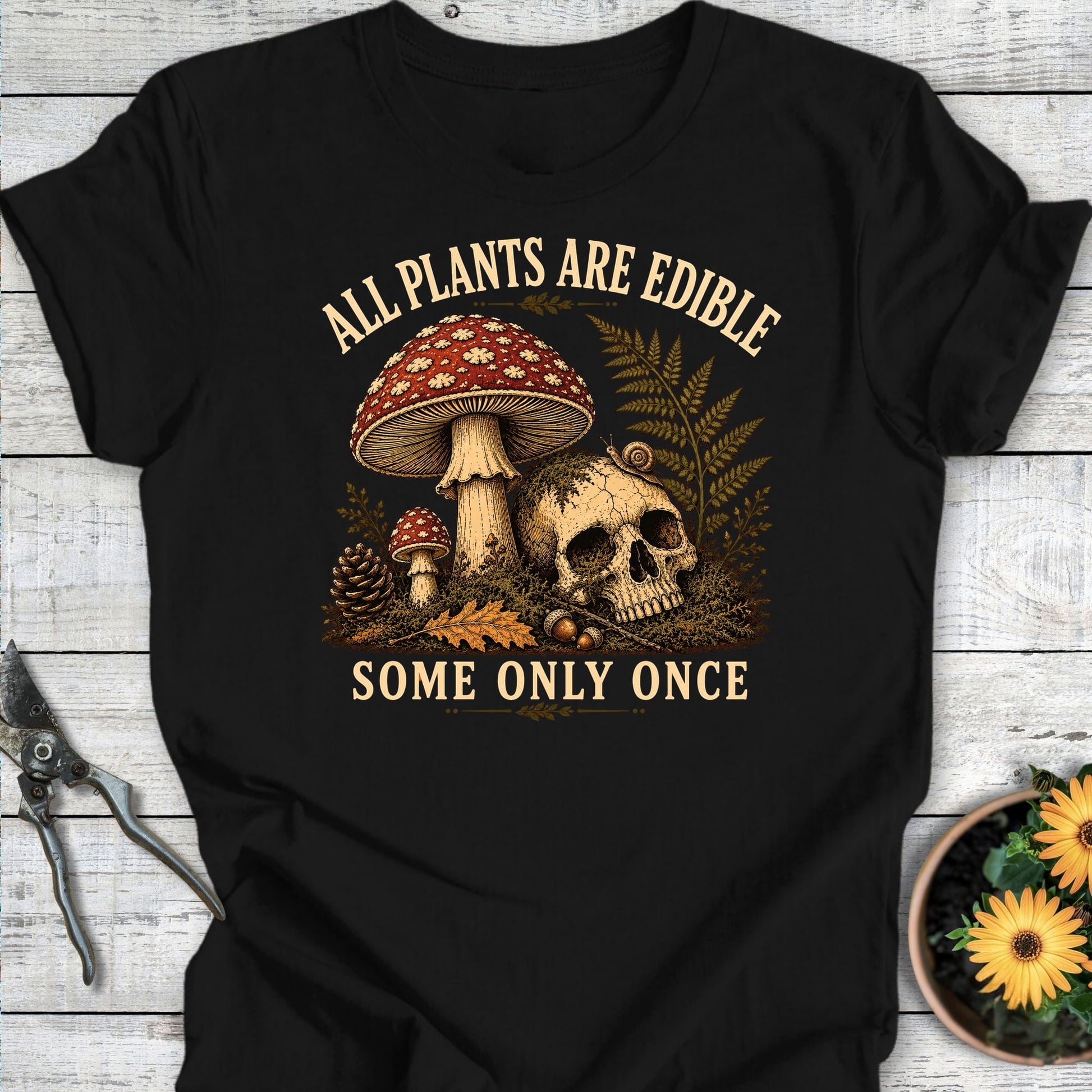 Printify T-Shirt Black / S Edible Plants T-Shirt