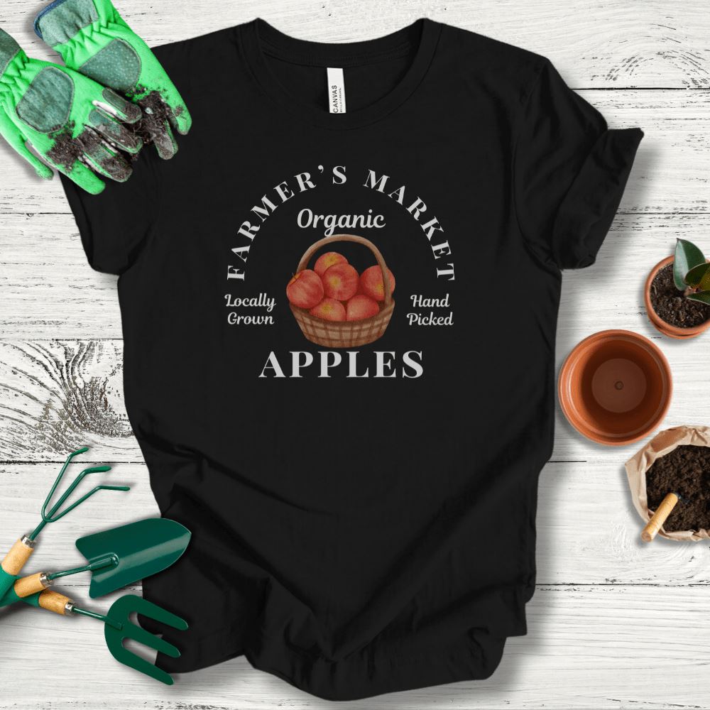 Printify T-Shirt Black / S Farmer's Market Apples