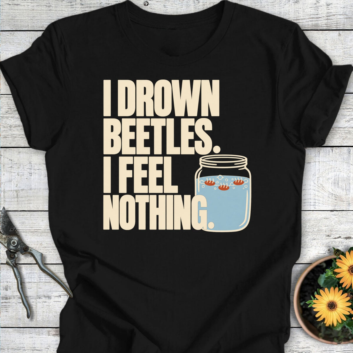 Printify T-Shirt Black / S Feel Nothing T-Shirt
