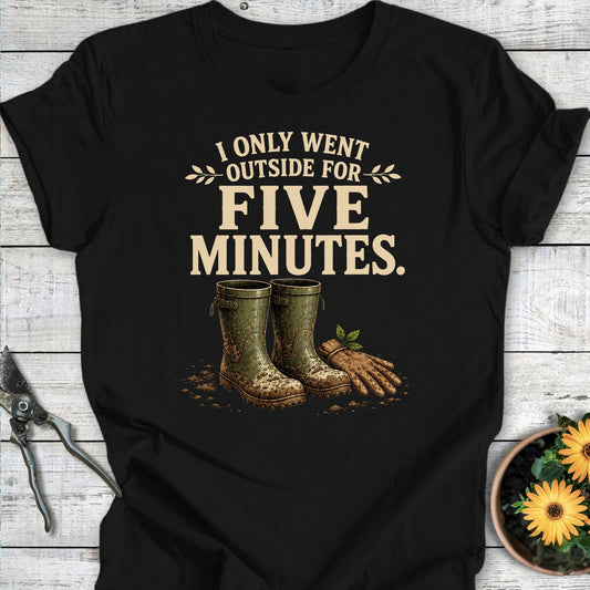 Printify T-Shirt Black / S Five Minutes T-Shirt