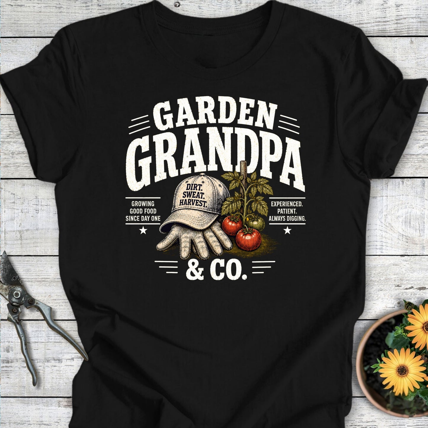 Printify T-Shirt Black / S Garden Grandpa T-Shirt