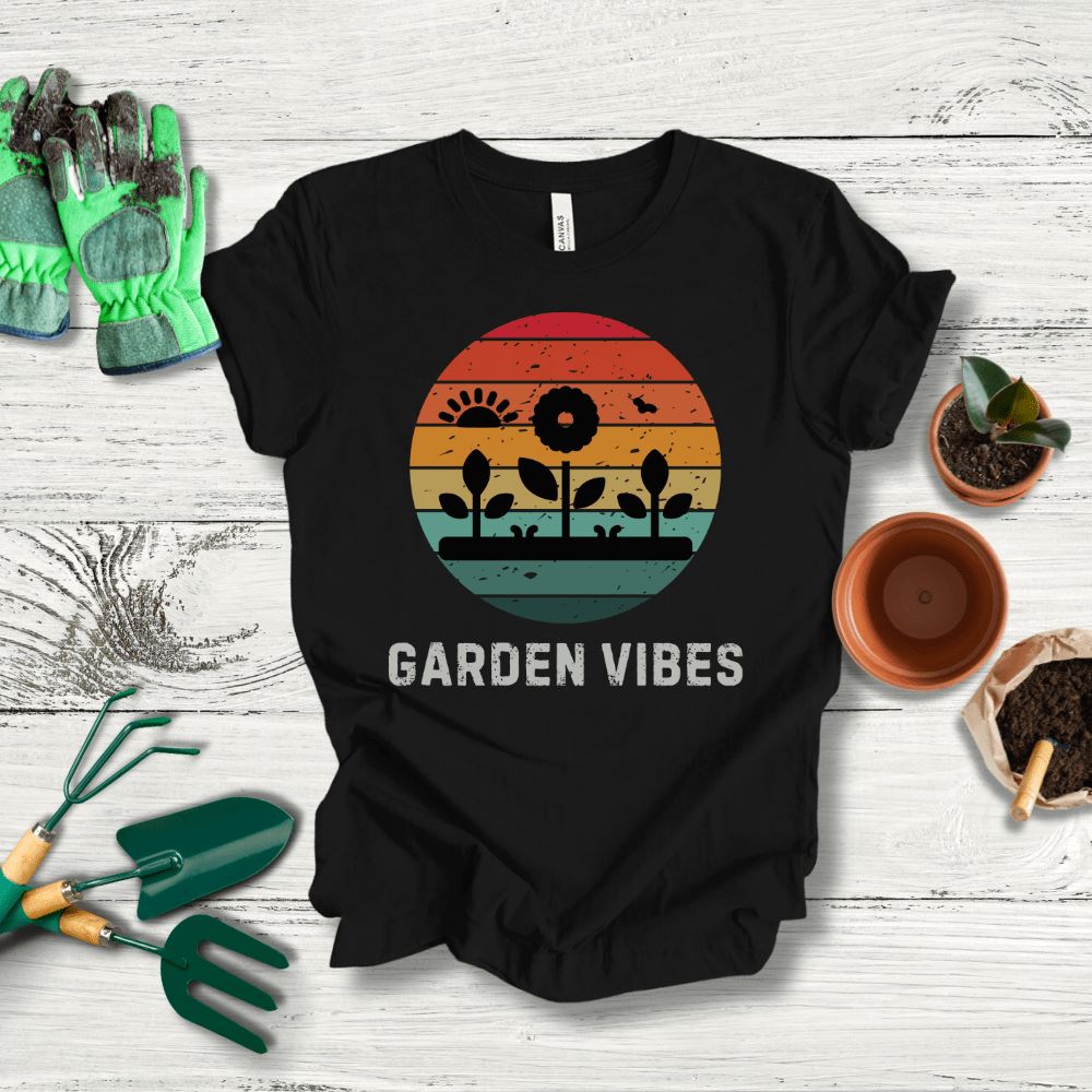 Printify T-Shirt Black / S Garden VibesT-Shirt